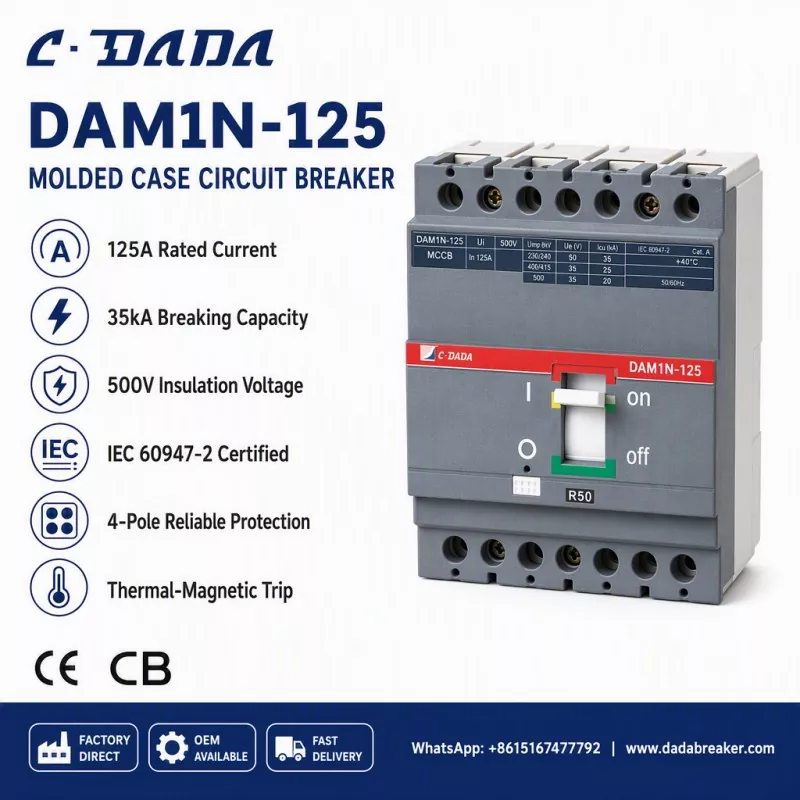 උප-බෙදාහැරීමේ අඛණ්ඩතාව සහතික කිරීම: C·DADA DAM1N-125 MCCB විසඳුම